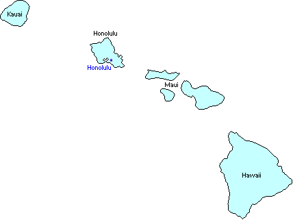 Hawaii County Outline Map.